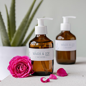 Wash & Joy - Duschgel in Glasflasche 200 ml