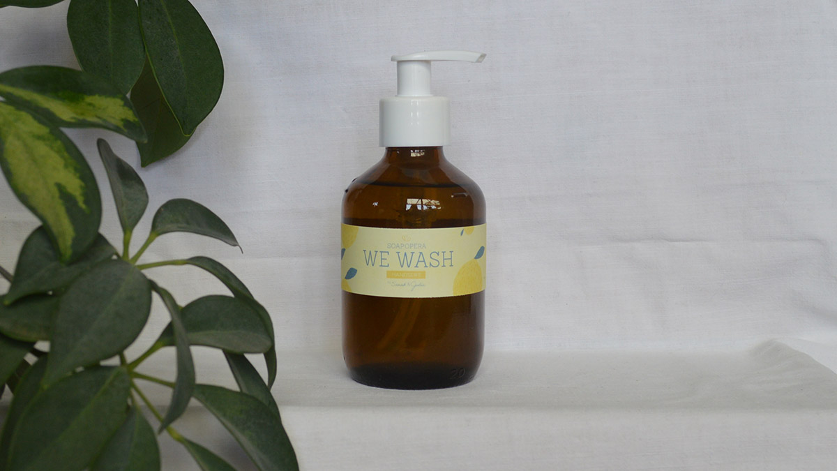 We Wash - Handseife in Glaspumpspender 200 ml